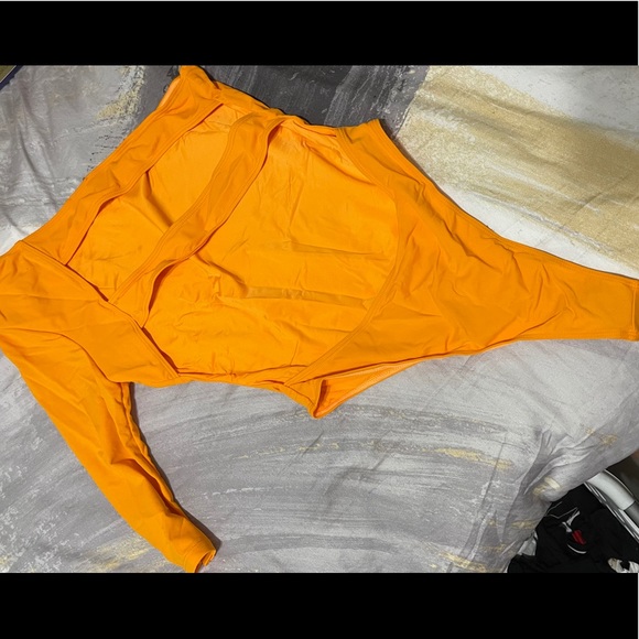 Icon One-Sided Swimsuit-Orange - Picture 4 of 5